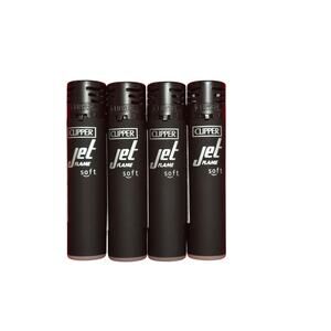Clipper 4-Pack Jet Flame Torch Lighters – Adjustable, Refillable, Windproof
